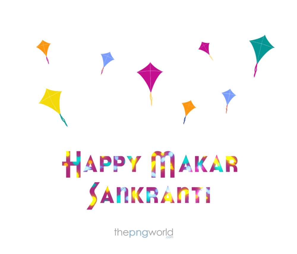 Happy Makar Sankranti Celebration,festival,2022,Makar Sankranti,laddoos,kites,kite festival,colorful sky,sankranti font,Indian,hindu,god,lord,banner